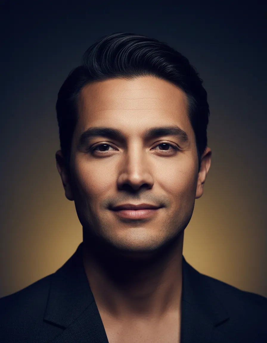 Podcast cover style AI portrait crop